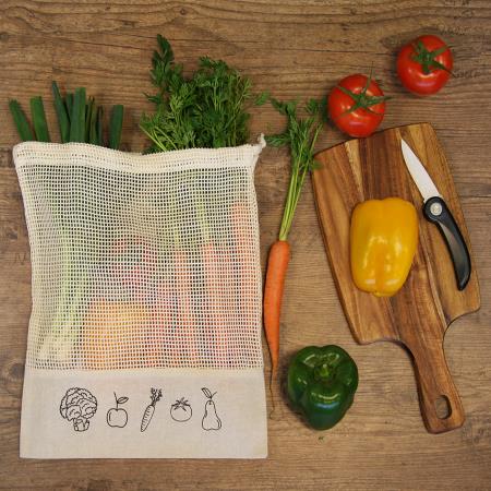 Baumwolle Obst- und Gemüse Tasche Naturfarben