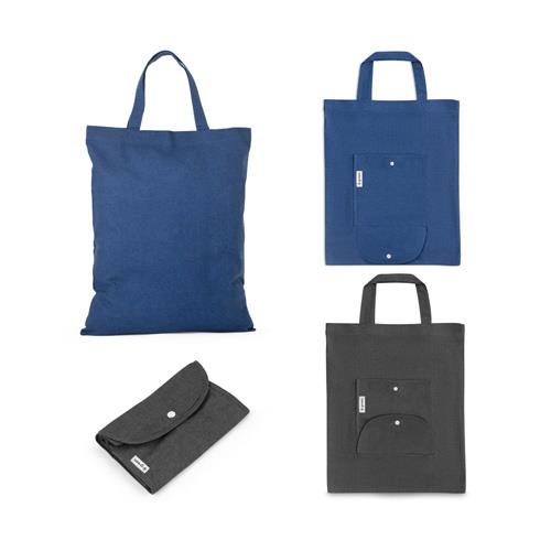 SIENA. Faltbare Tasche aus Baumwolle (50%), receycelte Baumwolle (30%) und Polyester (20% rPET) (140 g/m²)