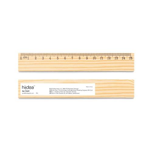 WESLEY 15. Lineal aus Kiefernholz mit 15 cm Skala