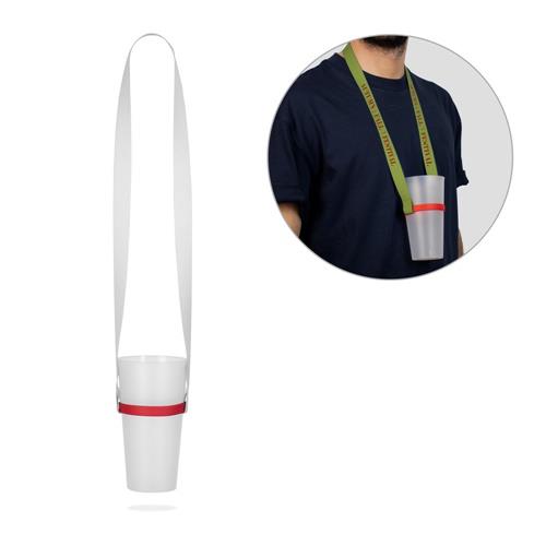 BOLTON. Lanyard SUBLIMATION Long II (20 mm) Duo mit Silikon-Becherhalter
