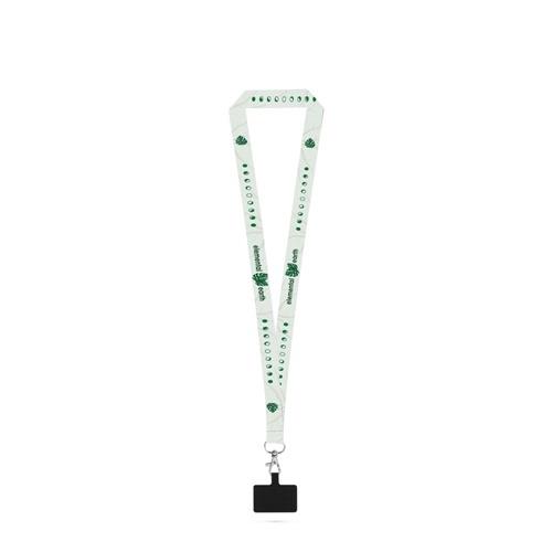 HARLOW. SET Lanyard SUBLIMATION Long II (20 mm) mit 20 mm Auslösekarabiner und Handyhalterung