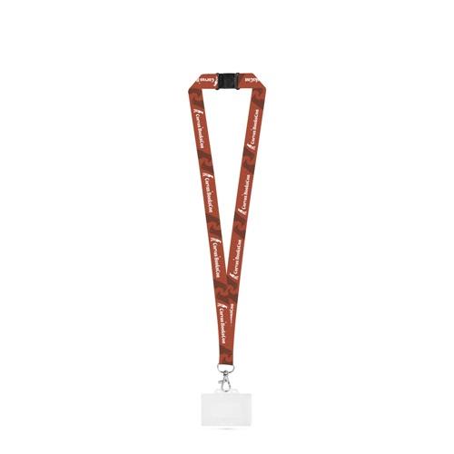 BARNSLEY. Lanyard-Set SUBLIMATION Long II (20 mm) aus recyceltem Polyester (100 % rPET) mit 20-mm-Karabinerhaken, Sicherheitsverschluss und stabilem Ausweis-/Kartenhalter (91 x 68 mm)