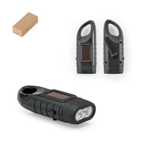 SOLARKY. Kompakte 0.5 W ABS-Taschenlampe mit 3 weißen LEDs mit 90 Lumen
